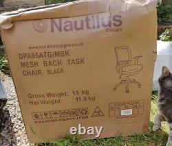 Nautilus Designs Ranger Medium Back Mesh Task Operator Office Chair Black DPA9