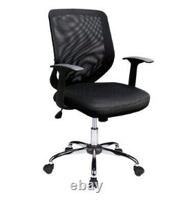 Nautilus Designs Ranger Medium Back Mesh Task Operator Office Chair Black DPA9