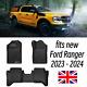 New Ford Ranger T9 23-24 Rubber Floor Mats 3pcs set Double Cab Wildtrak Raptor