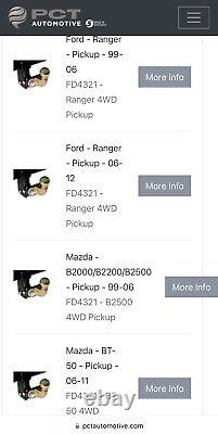 PCT Fixed Flange Towbar Ford Ranger 4WD 1999 -2012 & Mazda BT-50 2006-2011