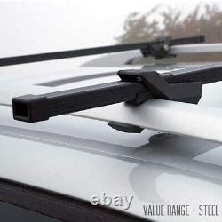 Pair Locking Aero 75kg 135cm Car Roof Rail Cross Bars to fit Ford Ranger 2012+