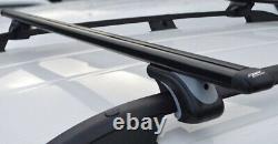 Pair Of Black Cross Bars Roof Rails Roof Rack To Fit Ford Ranger T6 2012+