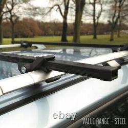 Pair of Lockable Car Roof Rail Bars Raised Railing Cross Bars to fit Ford Ranger
