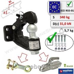 Pintle Hitch Hook with Tow Ball 4 holes 83x56 mm Tow Bar for FORD Ranger 06-12