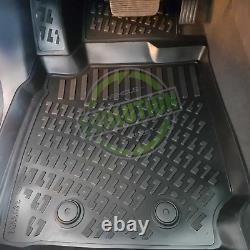 TO FIT Ford Ranger Double Cab 11-22 Full Rubber Mat Set Tailored Heavy Duty Mats