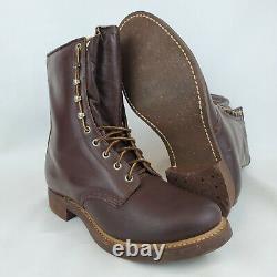 Vintage 1950's Ranger Brown Leather Heavy Duty Shoes Work Boots Men's 7.5 EE